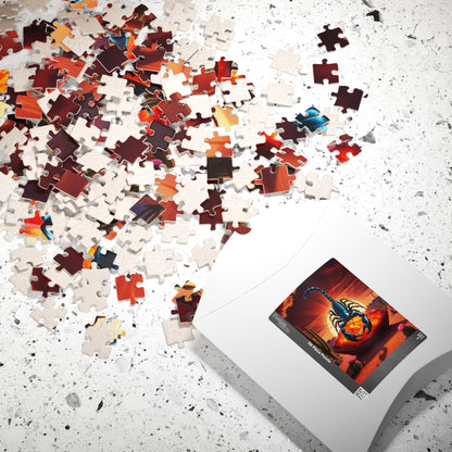 Scorpion Art Puzzle - Scorpio Zodiac Sign Jigsaw Game, Nature Inspired Fun, Gifts for Puzzle Lover, Mindfulness Activity, Home Entertainment Puzzle The Puzzle Chest