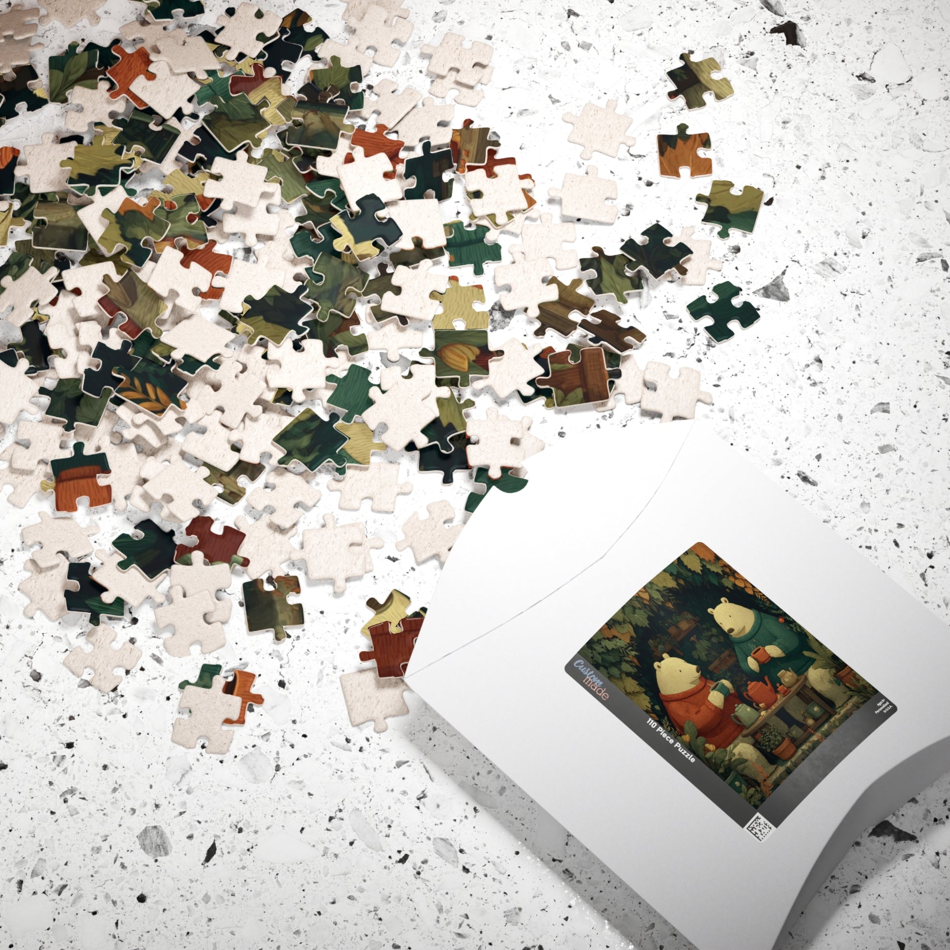 Botanical Bear Tea Party – Nature Loving Bears with Plants Jigsaw Game Puzzle The Puzzle Chest