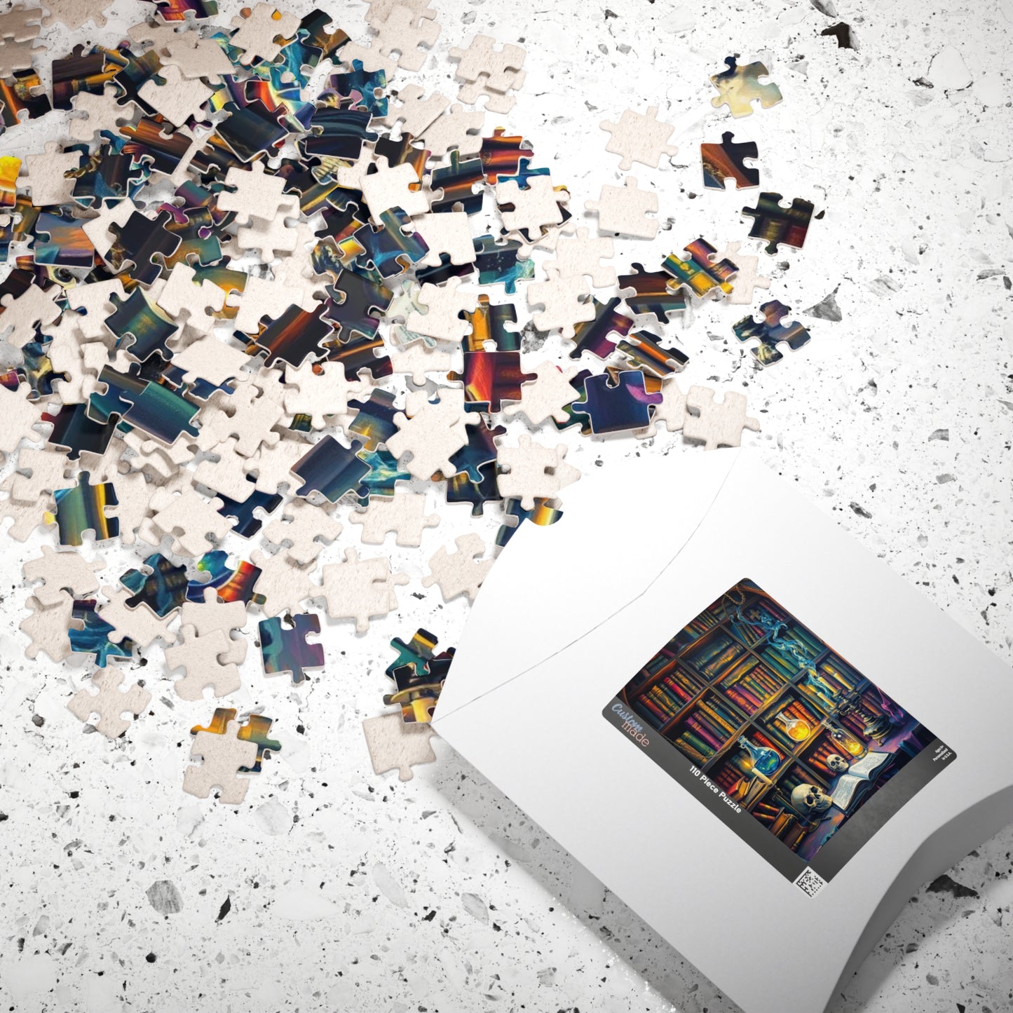 Mystical Library Puzzle - 110-1014 Piece Halloween Jigsaw Game Perfect for Cozy Nights, Gift for Book Lovers, Family Fun, Brain Teaser