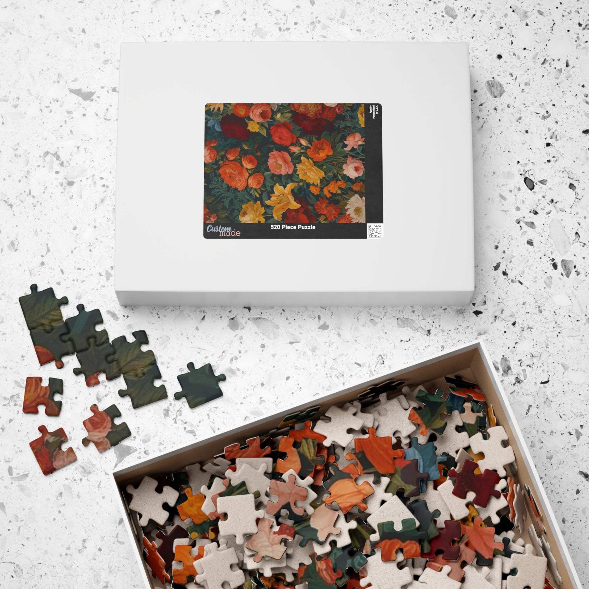 Floral Puzzle Art - A Vibrant 110-1014 Piece Flower Design, Friend Gift for Puzzle Lover, Art Lover, Floral Enthusiasts, Family Game Night Puzzle The Puzzle Chest
