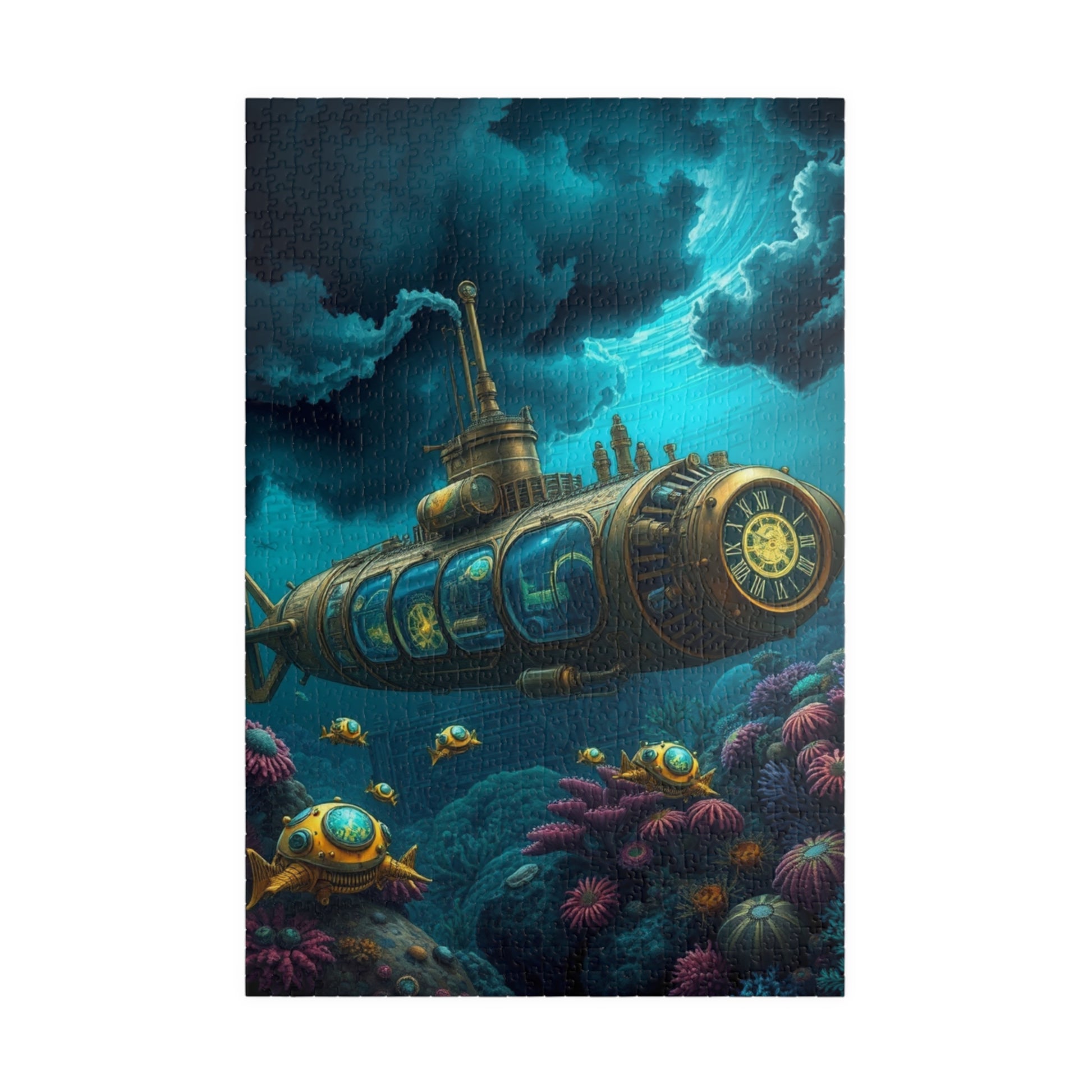 Underwater Submarine Puzzle | Steampunk Adventure | Perfect Gift for Ocean Lovers, Family Game Night, Unique Wall Art, Educational Fun 1014 pcs (Vertical) Puzzle The Puzzle Chest