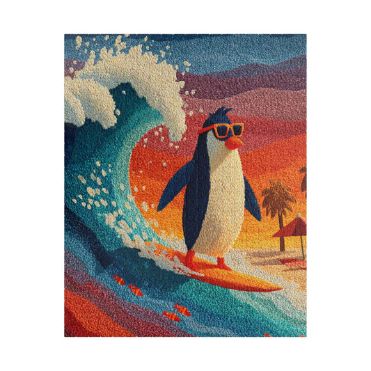 Surfing Penguin Puzzle - Animal Theme Jigsaw Game for Fun Family Activity, Gift for Friends, Indoor Entertainment Puzzle The Puzzle Chest