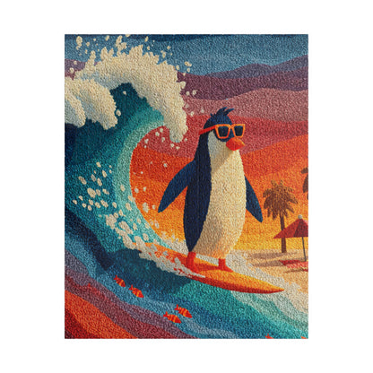 Surfing Penguin Puzzle - Animal Theme Jigsaw Game for Fun Family Activity, Gift for Friends, Indoor Entertainment Puzzle The Puzzle Chest