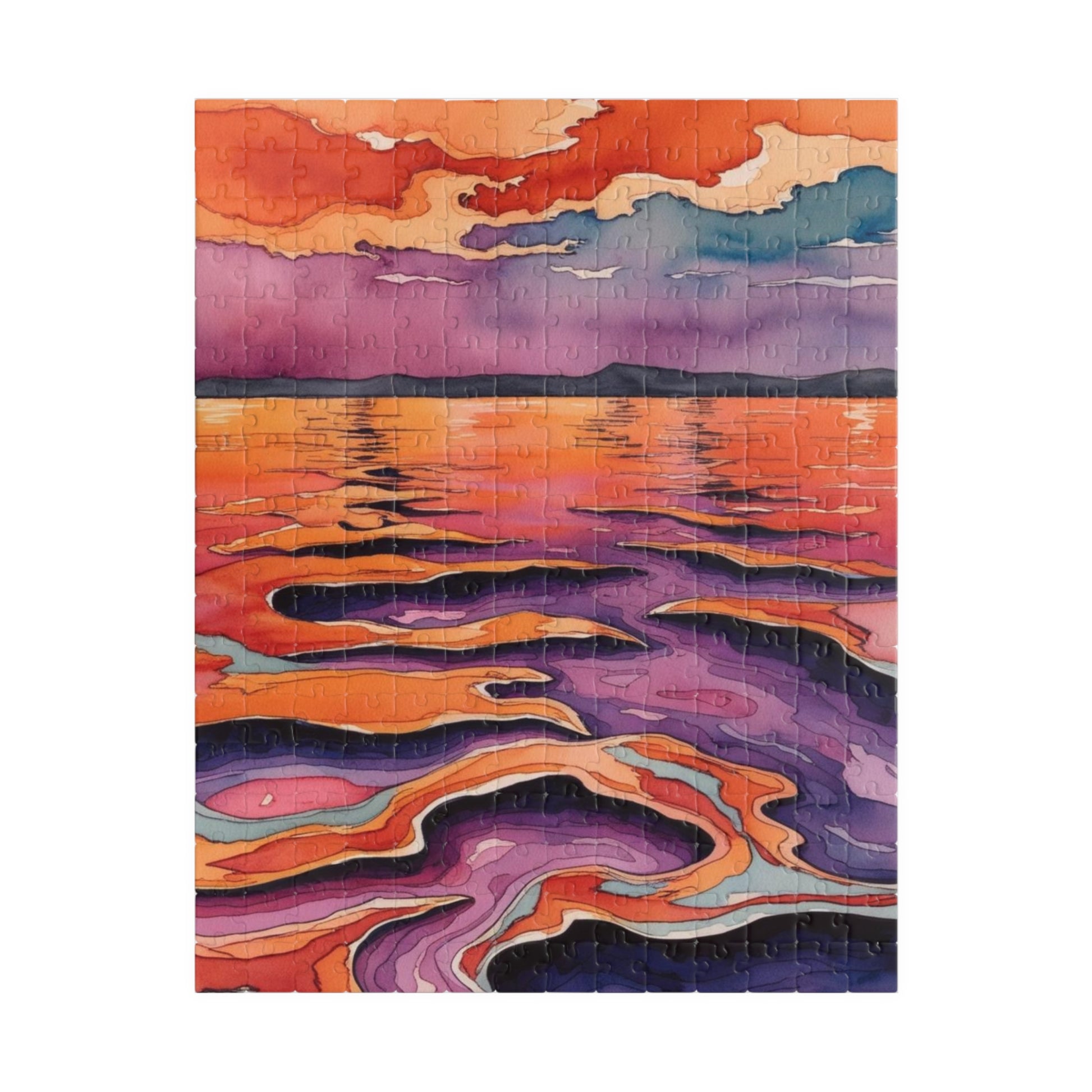 Surrealist Abstract Puzzle, Melting Horizon Modern Art Jigsaw Game 252 pcs (Vertical) Puzzle The Puzzle Chest