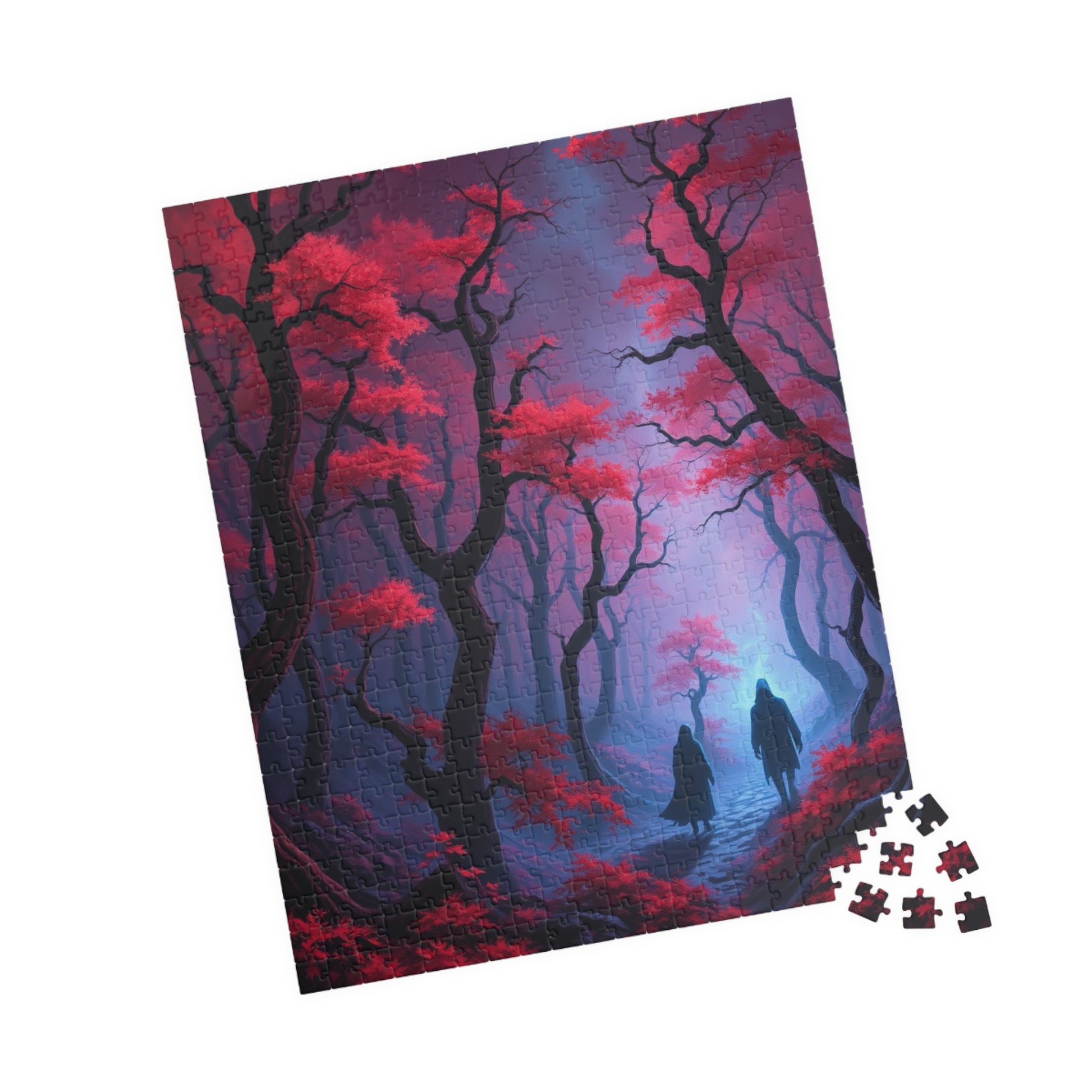 Gothic Puzzle, Dark Forest Jigsaw, 110-1014 Piece, Ghostly Figure, Halloween Fun Activity, Spooky Mystery Game, Challenging Puzzle Puzzle The Puzzle Chest