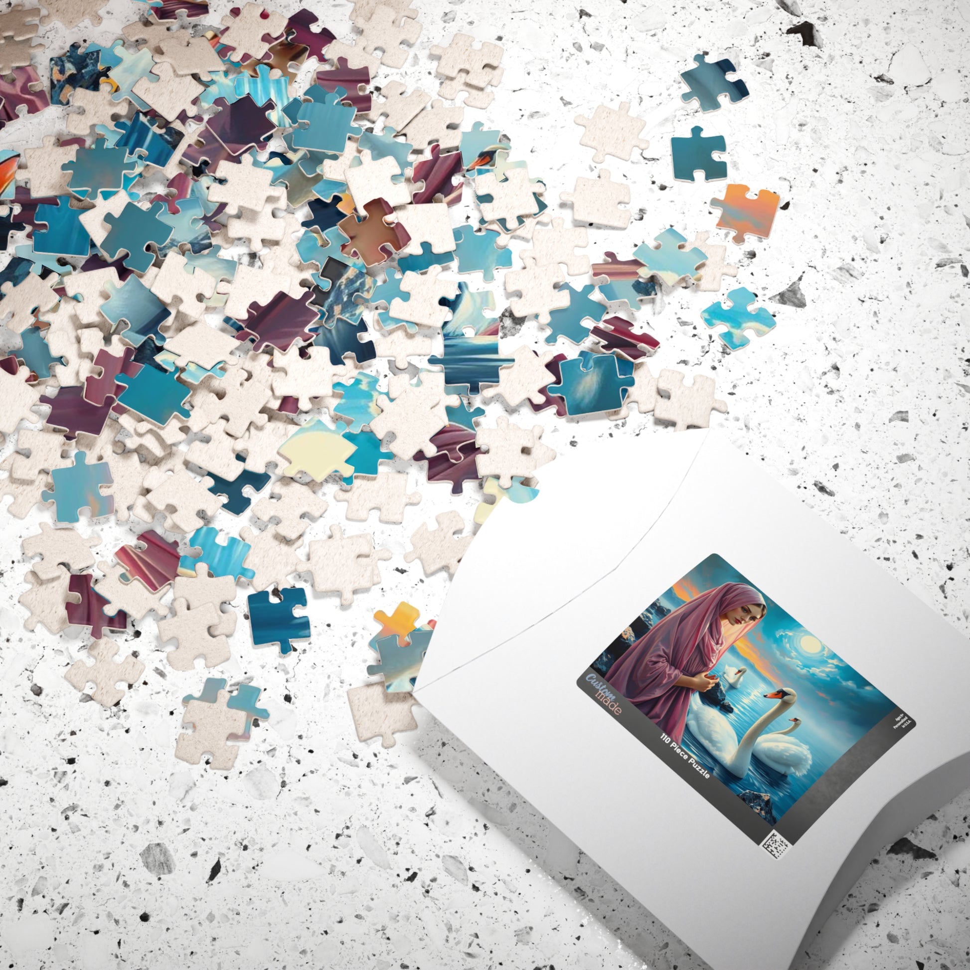 Echo of Avalon Jigsaw Puzzle, Mystic Lake with Swans Veiled Women, Dark Fantasy Puzzle, Gothic Puzzle Gift for Art Lover, Solo Fun, Game Night Puzzle The Puzzle Chest