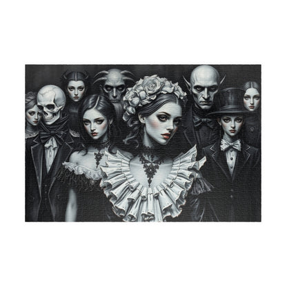 Elegant Gothic Art Puzzle - Enchanting 110/252/520/1014-piece Mystical Collectible, Halloween Gift for Art Lovers, Mindfulness Activity 1014 pcs (Horizontal) The Puzzle Chest
