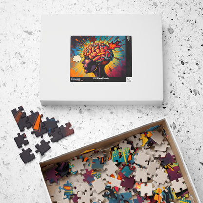 Creative Brain Puzzle - Pop Art Brainstorming Design, Perfect Gift for Puzzle Lovers, Meditation, Family Game Night, Mindfulness Activity Puzzle The Puzzle Chest