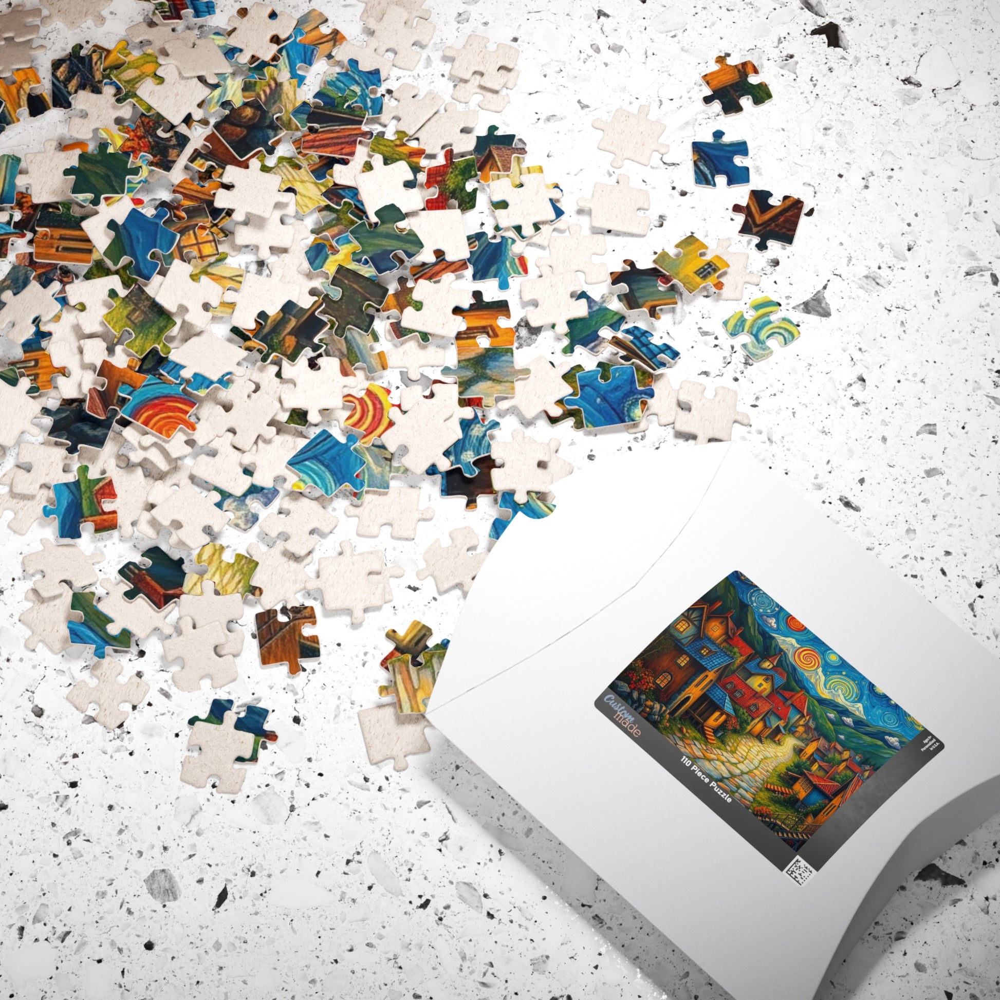 Charming Village Jigsaw Puzzle - Perfect for Family Fun, Adult Gift for Puzzle Lovers, Home Entertainment, Rainy Day Activity, Cozy Night In The Puzzle Chest
