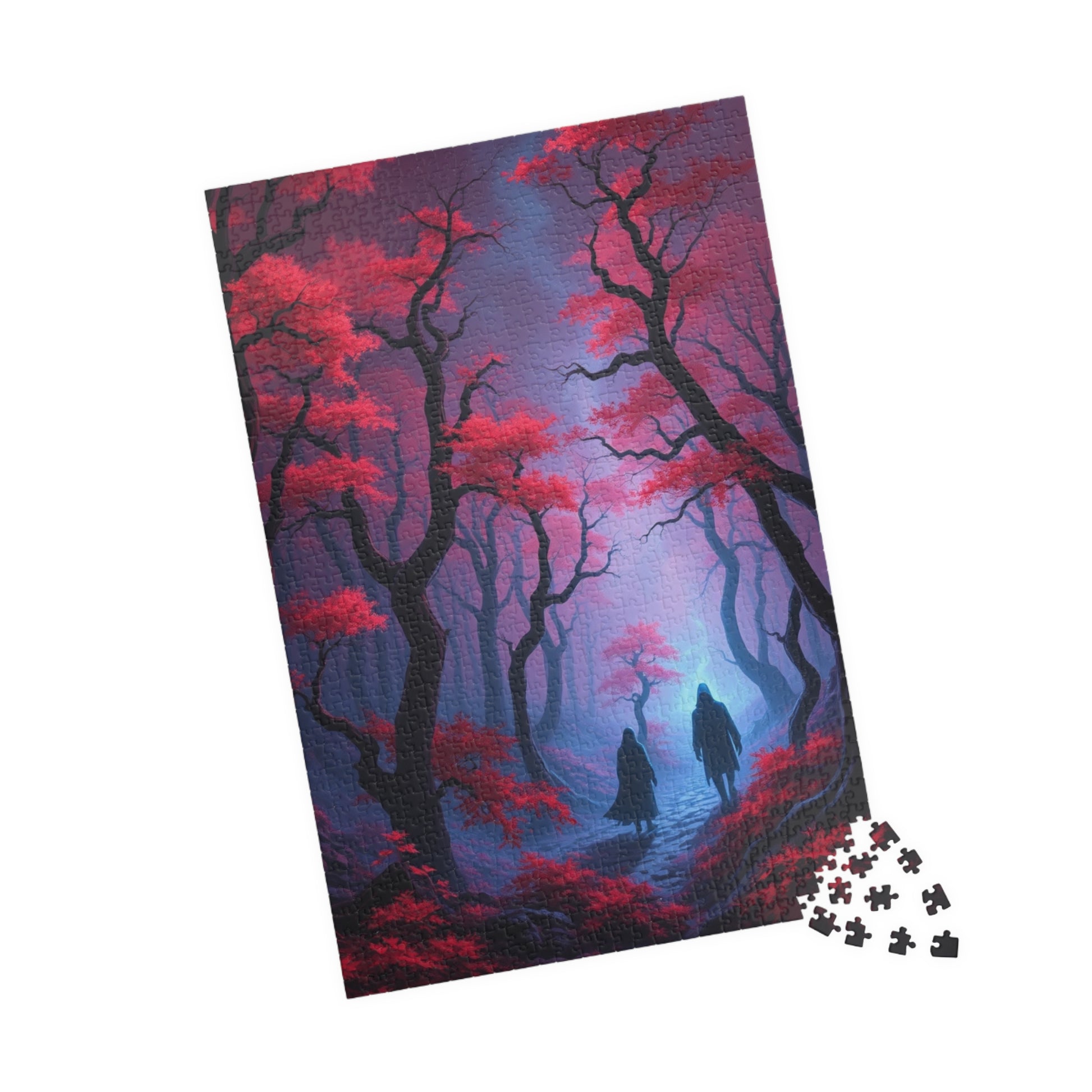 Gothic Puzzle, Dark Forest Jigsaw, 110-1014 Piece, Ghostly Figure, Halloween Fun Activity, Spooky Mystery Game, Challenging Puzzle Puzzle The Puzzle Chest