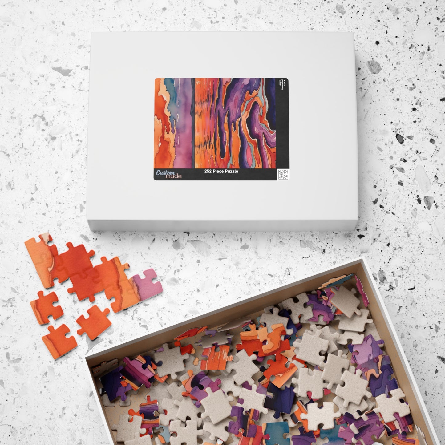 Surrealist Abstract Puzzle, Melting Horizon Modern Art Jigsaw Game Puzzle The Puzzle Chest