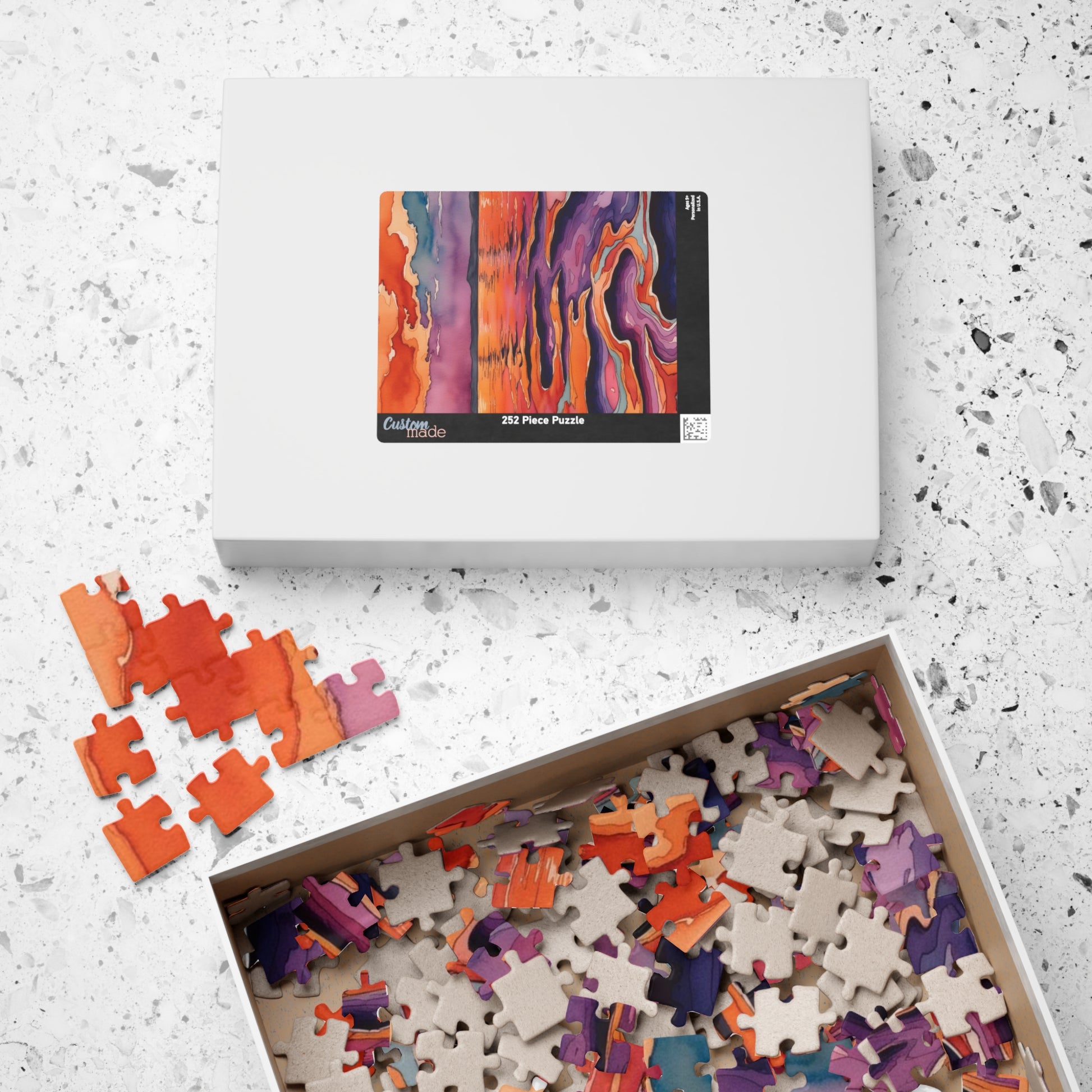 Surrealist Abstract Puzzle, Melting Horizon Modern Art Jigsaw Game Puzzle The Puzzle Chest