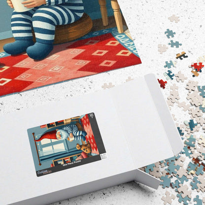 Nordic Gnome Pajamas with Cookies – Scandinavian Folk Style Jigsaw Puzzle Puzzle The Puzzle Chest
