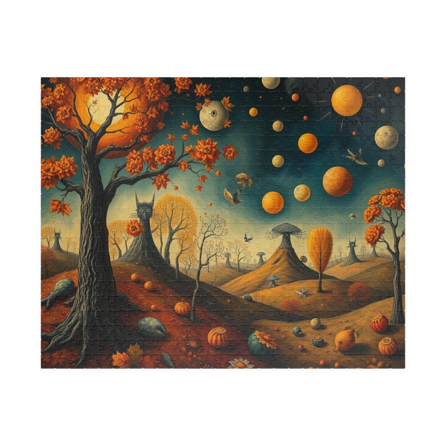 Autumn Celestial Puzzle - 110, 252, 520, 1014-piece, Fall Jigsaw Game for Home Entertainment Solo Fun Family Game Night, Unique Mindful Gift 520 pcs (Horizontal) Puzzle The Puzzle Chest