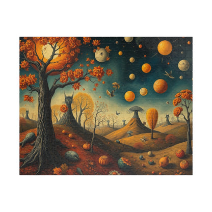 Autumn Celestial Puzzle - 110, 252, 520, 1014-piece, Fall Jigsaw Game for Home Entertainment Solo Fun Family Game Night, Unique Mindful Gift 520 pcs (Horizontal) Puzzle The Puzzle Chest