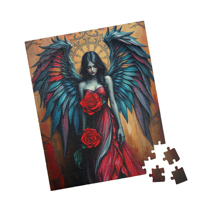 Gothic Angel Art Puzzle - Unique Home Decor Gift for Puzzle Lovers, Cozy Family Game Night, Halloween Decor, Mystical Artwork Puzzle The Puzzle Chest