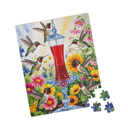 Jigsaw Puzzle - Hummingbirds and Wildflowers, 110-520 Piece, Fun and Relaxing Activity, Great for Bird Lovers. Gift for Nature Enthusiasts Puzzle The Puzzle Chest