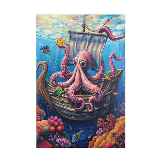 Sunken Pirate Ship Puzzle, Mysterious Underwater Nautical Scene with Octopus Jigsaw Game, Fun Family Activity, Puzzle Fanatic Gift 1014 pcs (Vertical) Puzzle The Puzzle Chest