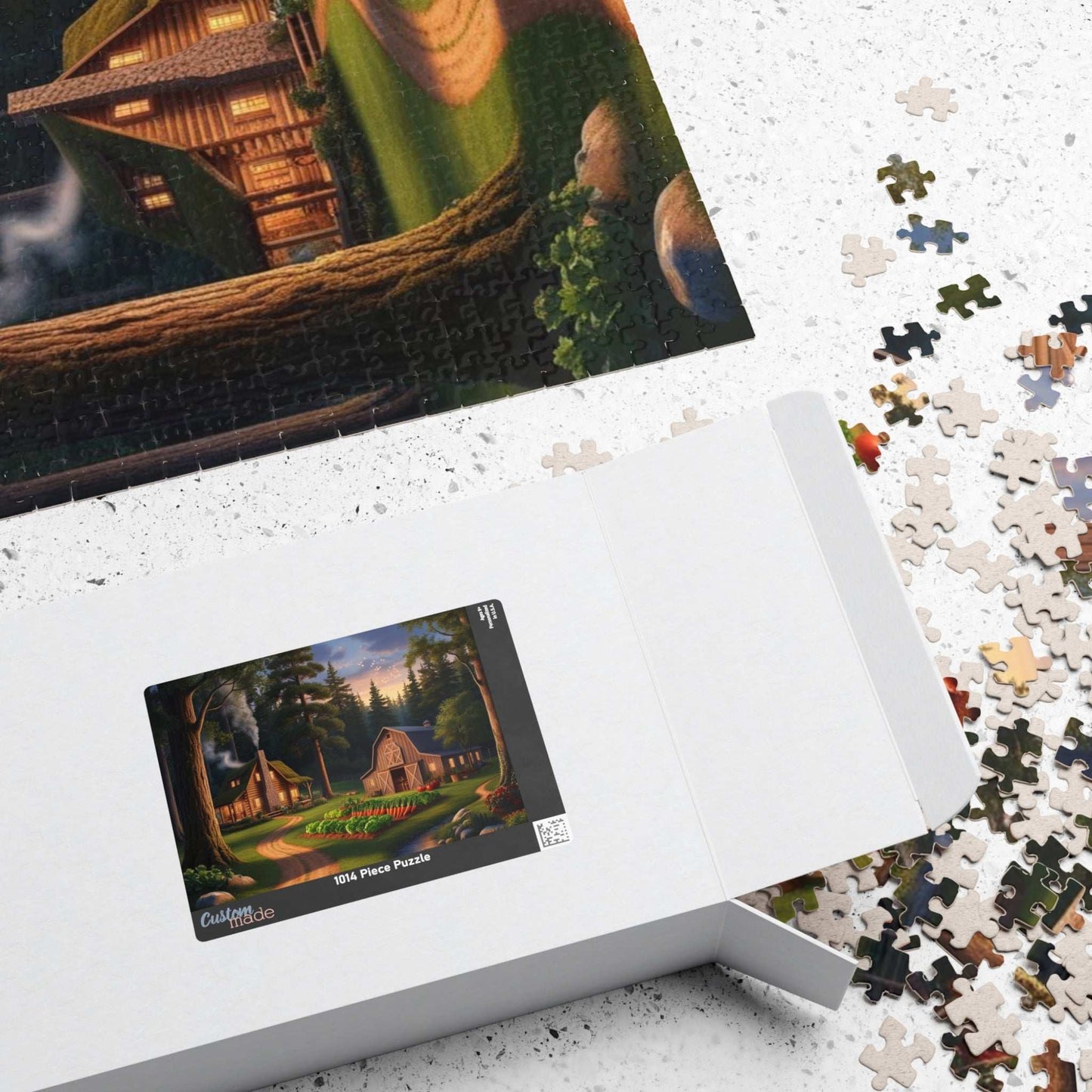 Secluded Farmstead Puzzle, Cozy Cabin Landscape Jigsaw Game, Outdoor Vibes, Solo Fun, Gift for Game Night, 110-1014 Piece, Family Activity Puzzle The Puzzle Chest