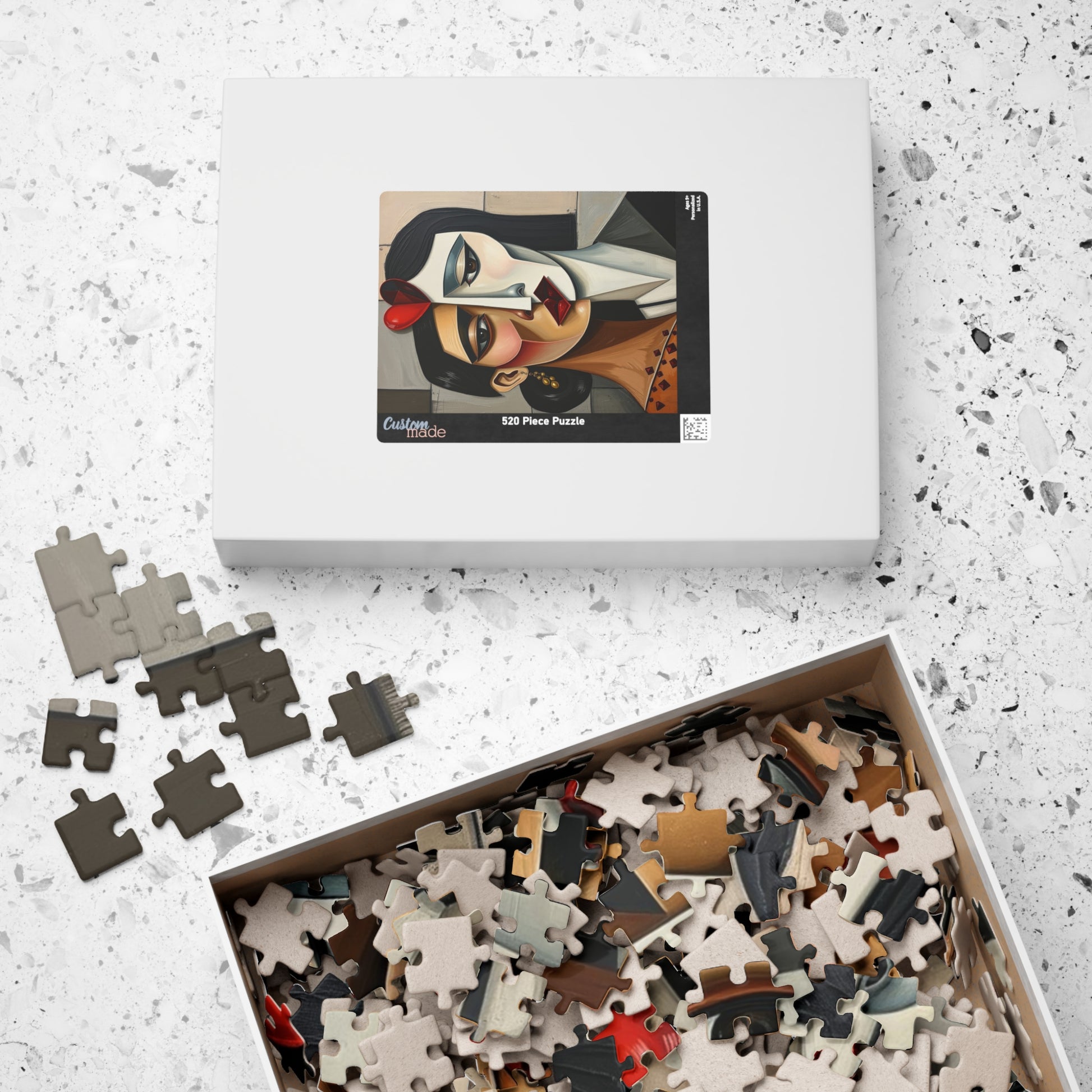 Picasso-Inspired Cubist Style Jigsaw Puzzle - Hearts, Faces, Angular Shapes, 110-1014 Piece, Artistic Gift, Brain Teaser, Quiet Pastime Puzzle The Puzzle Chest