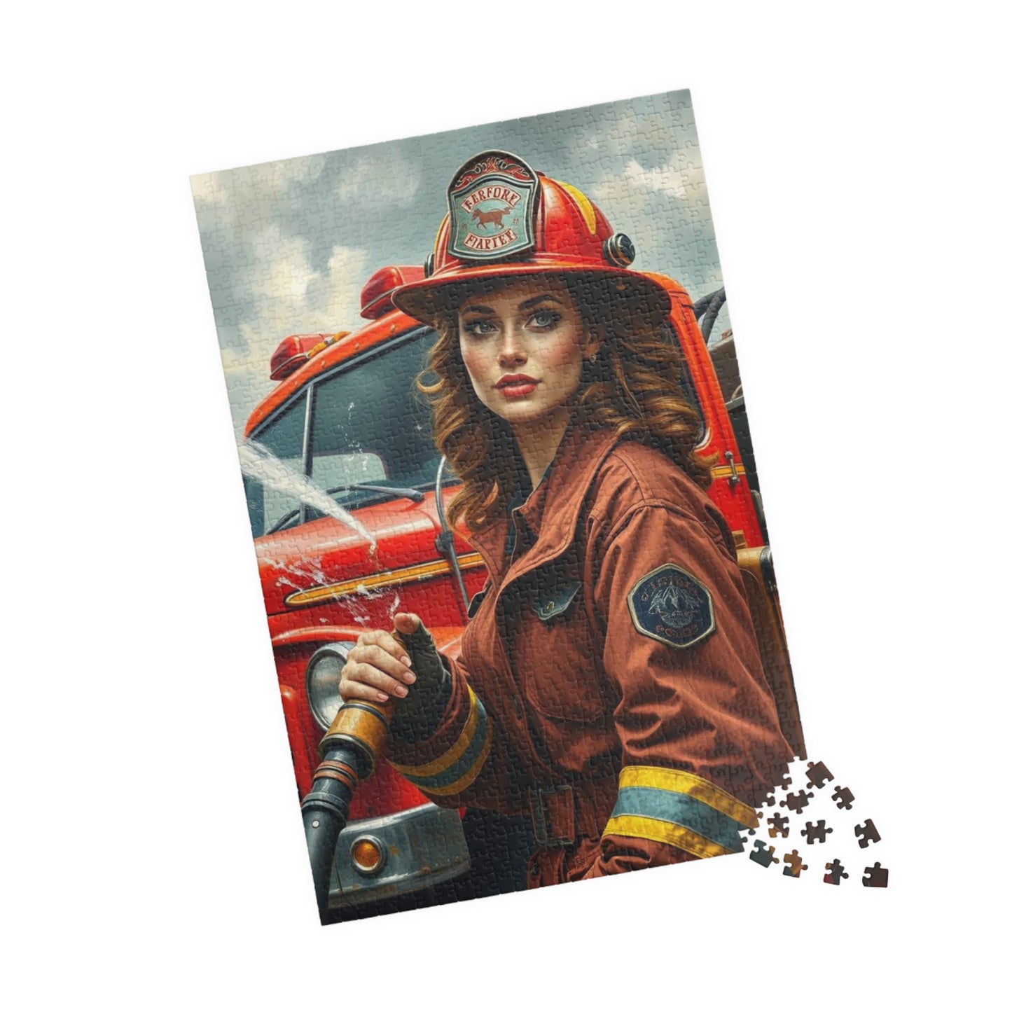 Woman Firefighter Jigsaw Puzzle - 110-1014 Piece | Holiday or Birthday Gift for Firefighters, Fun Family Game Night, Mindfulness Activity Puzzle The Puzzle Chest
