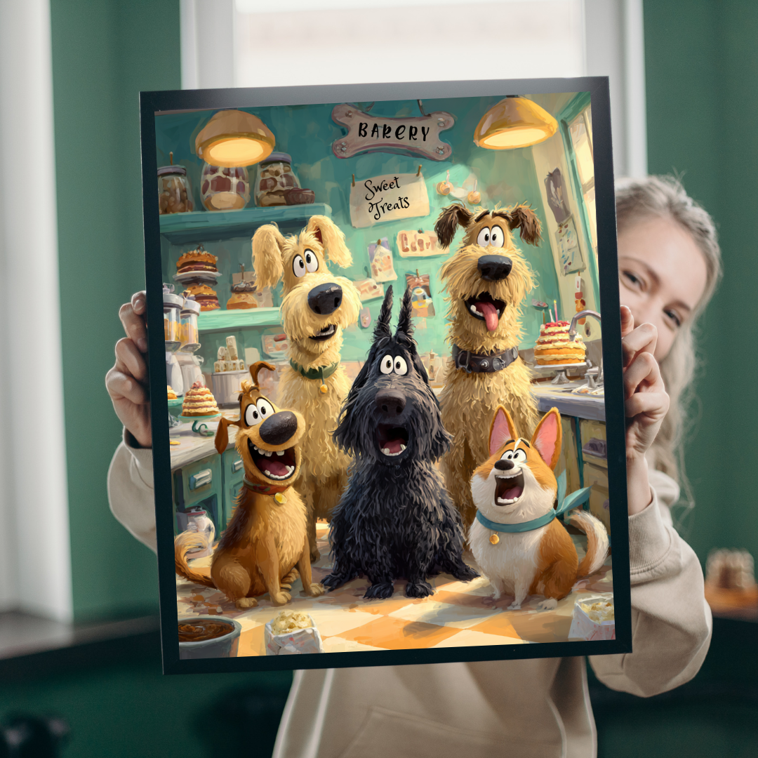 Dog Crew Bakery - Kitchen Scene, Animal Themed Puzzle for Adults, Fun Family Activity, Pet Lover Holiday Birthday Gift Puzzle The Puzzle Chest