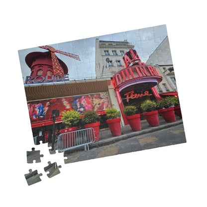 Moulin Rouge Jigsaw Puzzle - Famous French Landmark, Paris France Architecture, Realistic View 110 pcs (Horizontal) Puzzle The Puzzle Chest