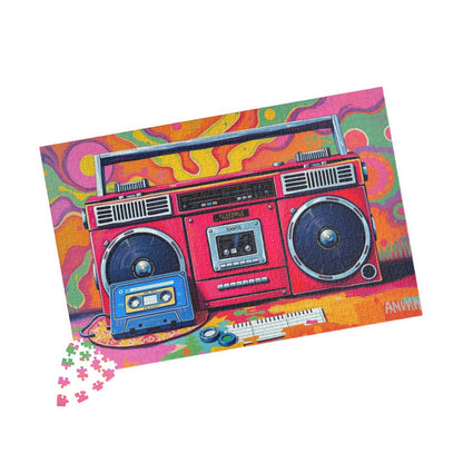 Retro Boombox Puzzle - Pop Art Jigsaw Game, Fun Family Activity, Music Lover Gift, Vintage Vibe, Home Entertainment, Perfect for Game Night Puzzle The Puzzle Chest