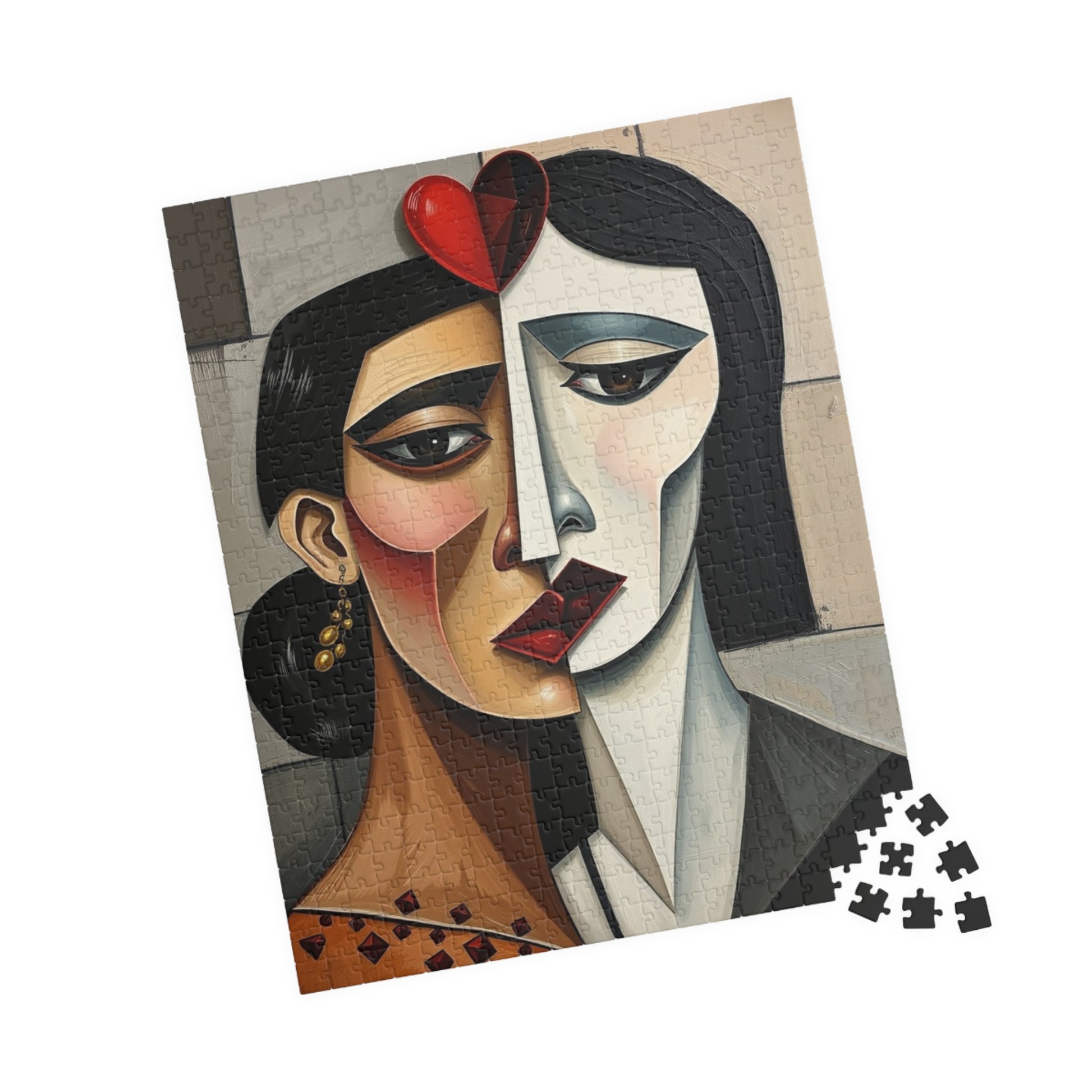 Picasso-Inspired Cubist Style Jigsaw Puzzle - Hearts, Faces, Angular Shapes, 110-1014 Piece, Artistic Gift, Brain Teaser, Quiet Pastime Puzzle The Puzzle Chest