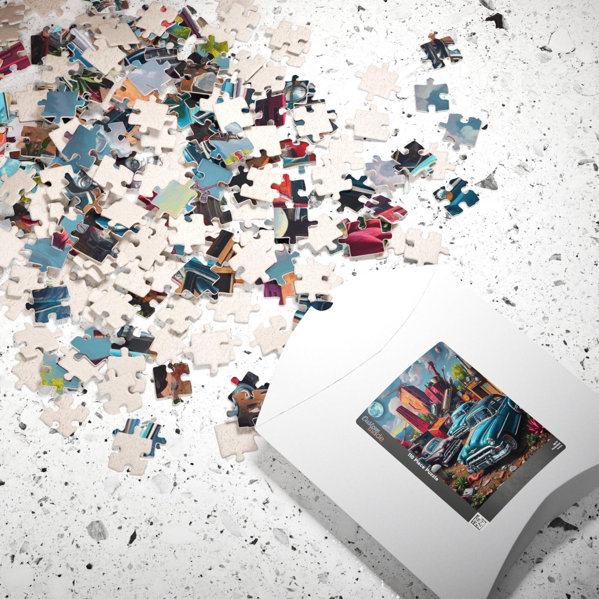 Vintage Car Jigsaw Puzzle - Retro Automobile Artwork, Nostalgic Vehicle Puzzle The Puzzle Chest