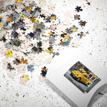 Lemonade Street Parade Vintage Car Puzzle, Retro Auto Jigsaw Game, Classic Vehicle Puzzle Puzzle The Puzzle Chest