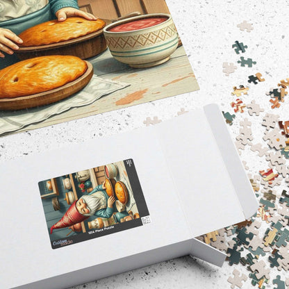 Nordic Gnome Baking Pies – Scandinavian Folk Rustic Kitchen Jigsaw Puzzle Puzzle The Puzzle Chest
