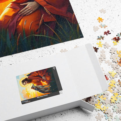 Christian Jigsaw Puzzle - Saint Francis Blessing a Wolf, Religious Art, Meditation Activity, Gift for Catholics, Family Activity or Solo Fun