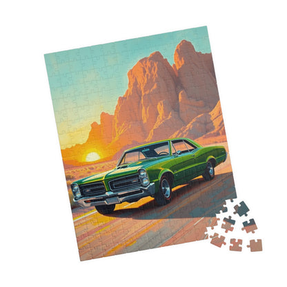 Vintage Car Sunset Puzzle, 110, 252, 520, 1014-piece 1966 GTO Auto Jigsaw Game, Nostalgic Gift, Family Game Night, Retro Vibe Car Enthusiast Puzzle The Puzzle Chest