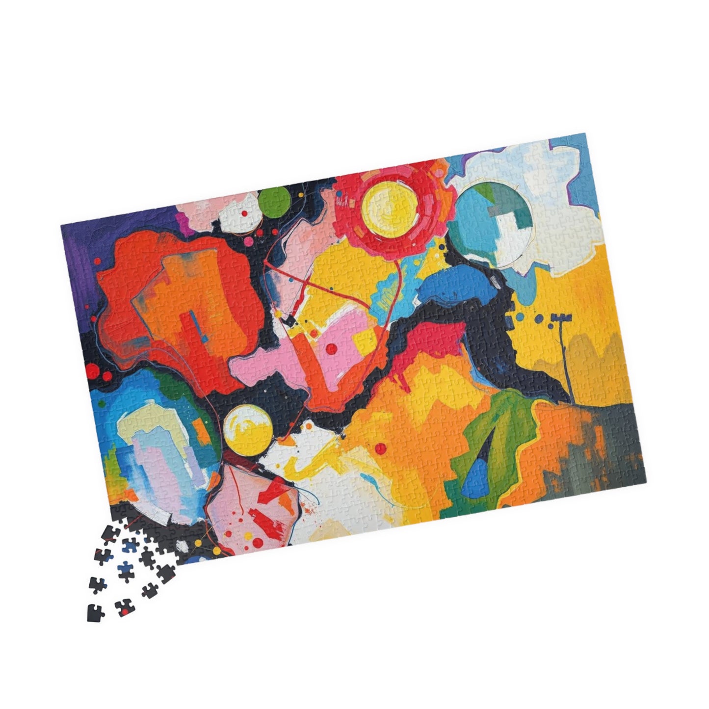 Vibrant Art Abstract Puzzle, Colorful Jigsaw Puzzle for Adults Puzzle The Puzzle Chest