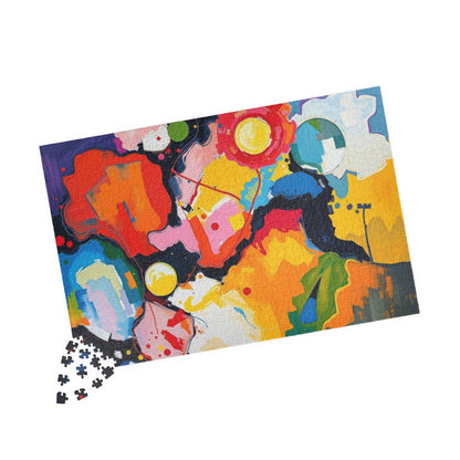 Vibrant Art Abstract Puzzle, Colorful Jigsaw Puzzle for Adults Puzzle The Puzzle Chest