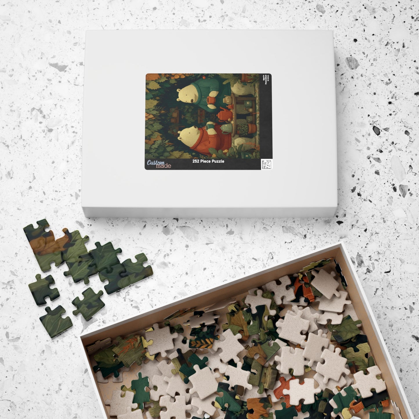 Botanical Bear Tea Party – Nature Loving Bears with Plants Jigsaw Game Puzzle The Puzzle Chest