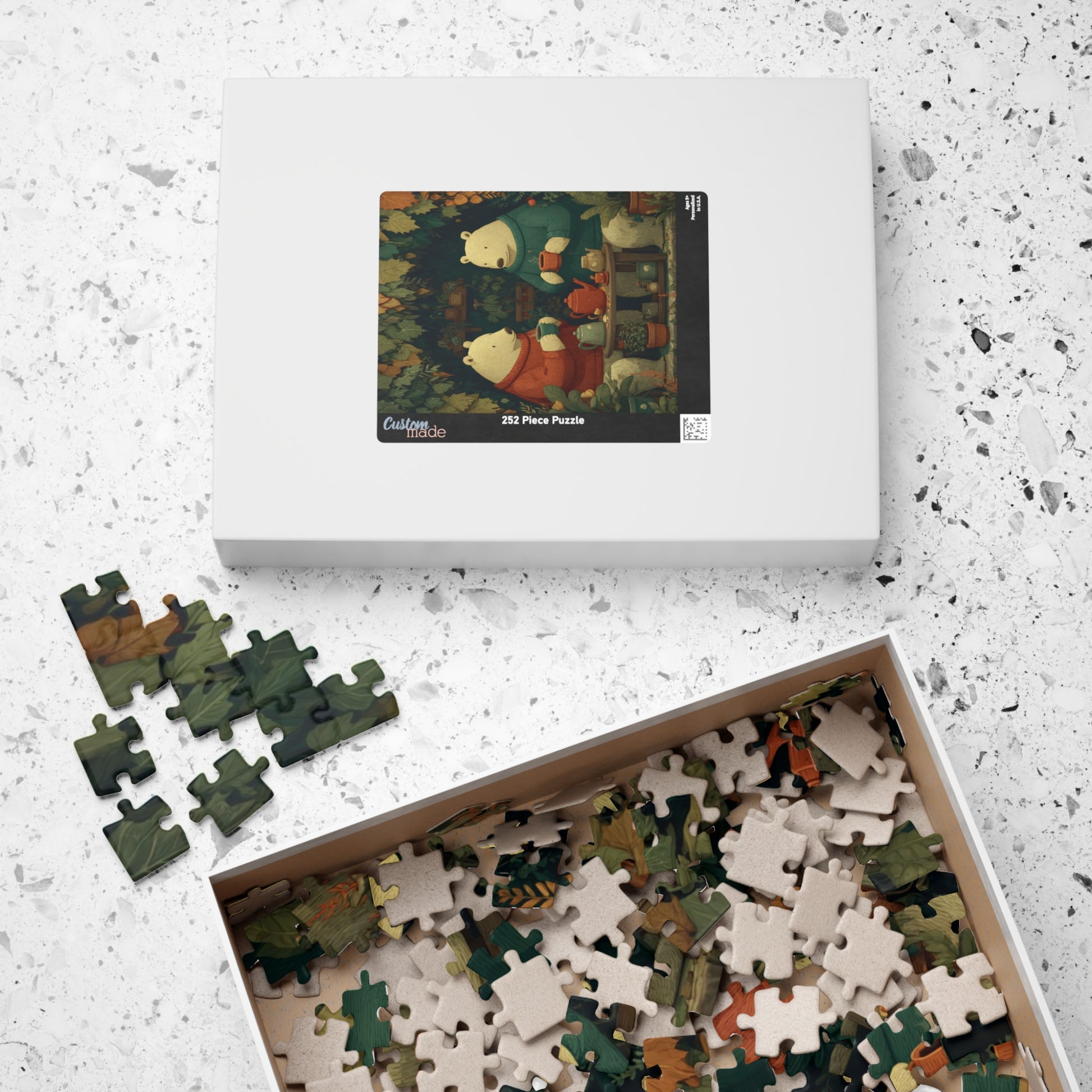 Botanical Bear Tea Party – Nature Loving Bears with Plants Jigsaw Game Puzzle The Puzzle Chest