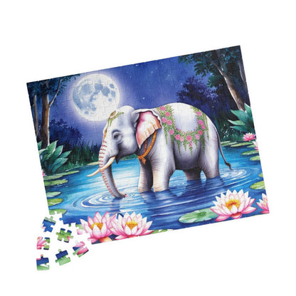 Serene Elephant Puzzle, Jigsaw Game for Puzzle Loving Adults, Mindfulness Gift for Friend, Nature Lover's Fun, Home Entertainment Puzzle The Puzzle Chest