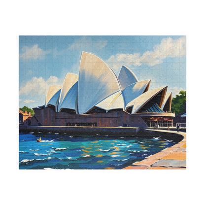 Sunny Day Sydney Opera House Puzzle, Famous Landmark Jigsaw Game, Art Lovers and Enthusiasts, Unique Gift for Traveler, Entertaining Pastime 520 pcs (Horizontal) Puzzle The Puzzle Chest