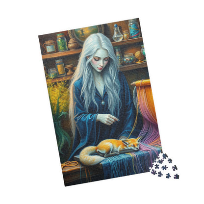 Threads of Magic Jigsaw Puzzle - Witch Puzzle, 110, 252, 520, 1014-piece Puzzle Lover Gift, Family Game Night, Therapy Activity, Halloween