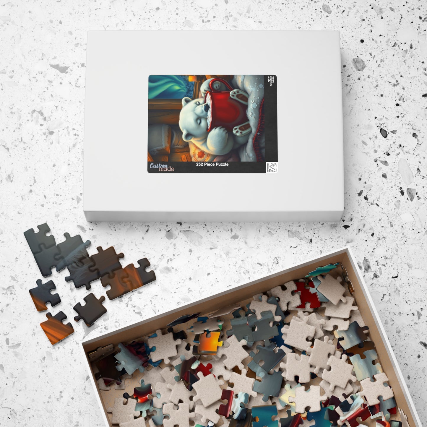 Cozy Polar Bear Jigsaw Puzzle, Winter Vibes Home Entertainment, Fun Family Game, Gift for Adult Puzzle Lovers, Holiday Activity for Animal Lover Puzzle The Puzzle Chest