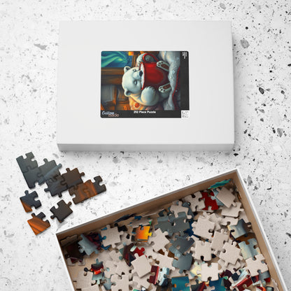Cozy Polar Bear Jigsaw Puzzle, Winter Vibes Home Entertainment, Fun Family Game, Gift for Adult Puzzle Lovers, Holiday Activity for Animal Lover Puzzle The Puzzle Chest