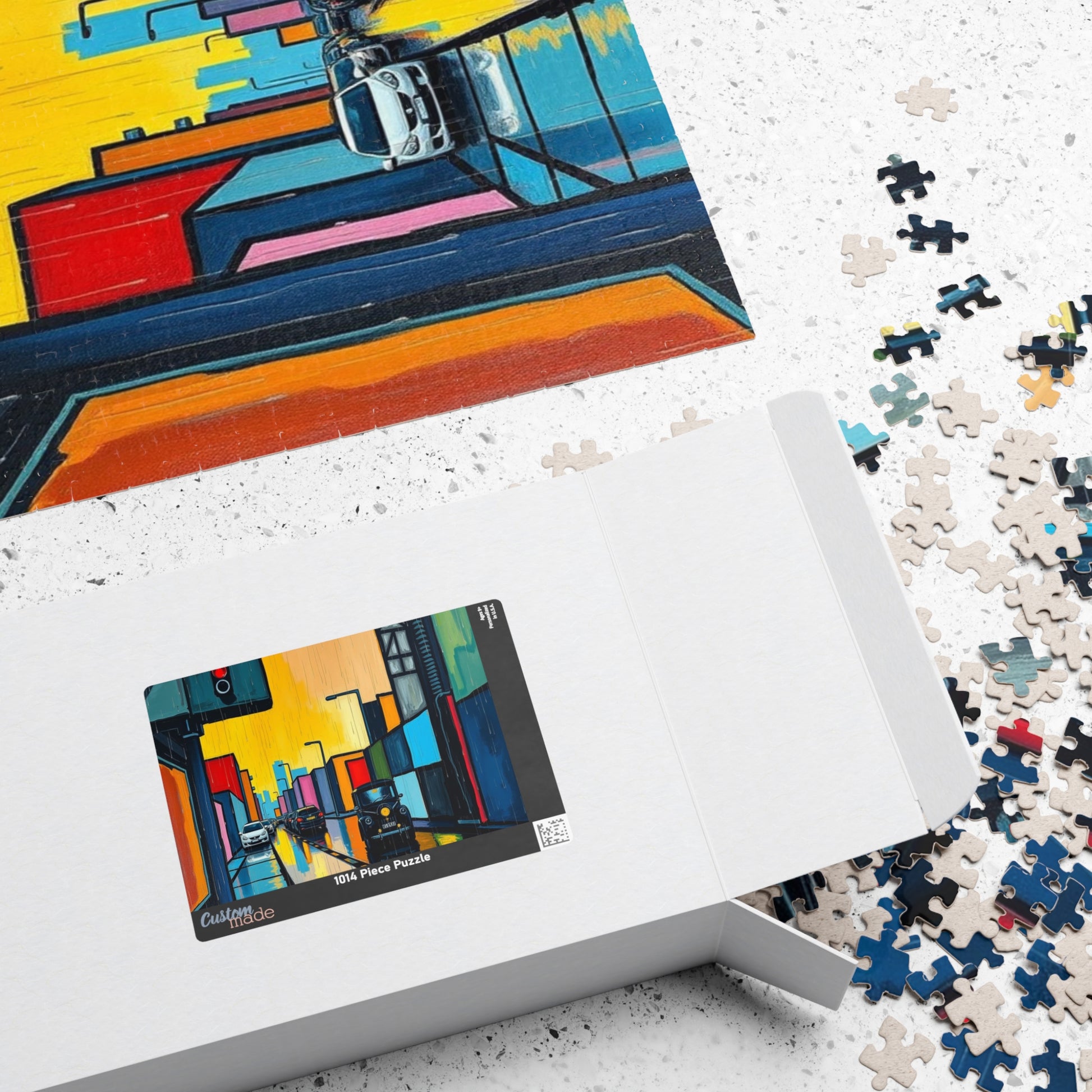 Colorful Cityscape Puzzle - Abstract Art, Jigsaw Game for Adults, Gift for Friends, Family Fun, Mindfulness Activity, Brain Teaser Puzzle The Puzzle Chest