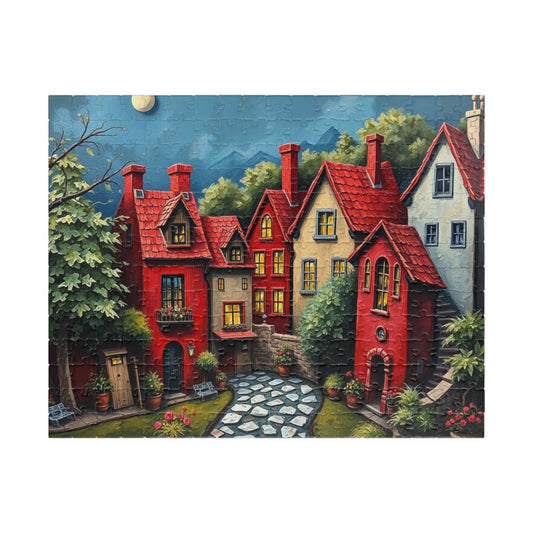 Adorable 3D Village Jigsaw Puzzle for Adults, 110, 252, 520, 1014-piece, Colorful and Cozy Town, Game for Puzzle Enthusiasts, Gift 252 pcs (Horizontal) The Puzzle Chest