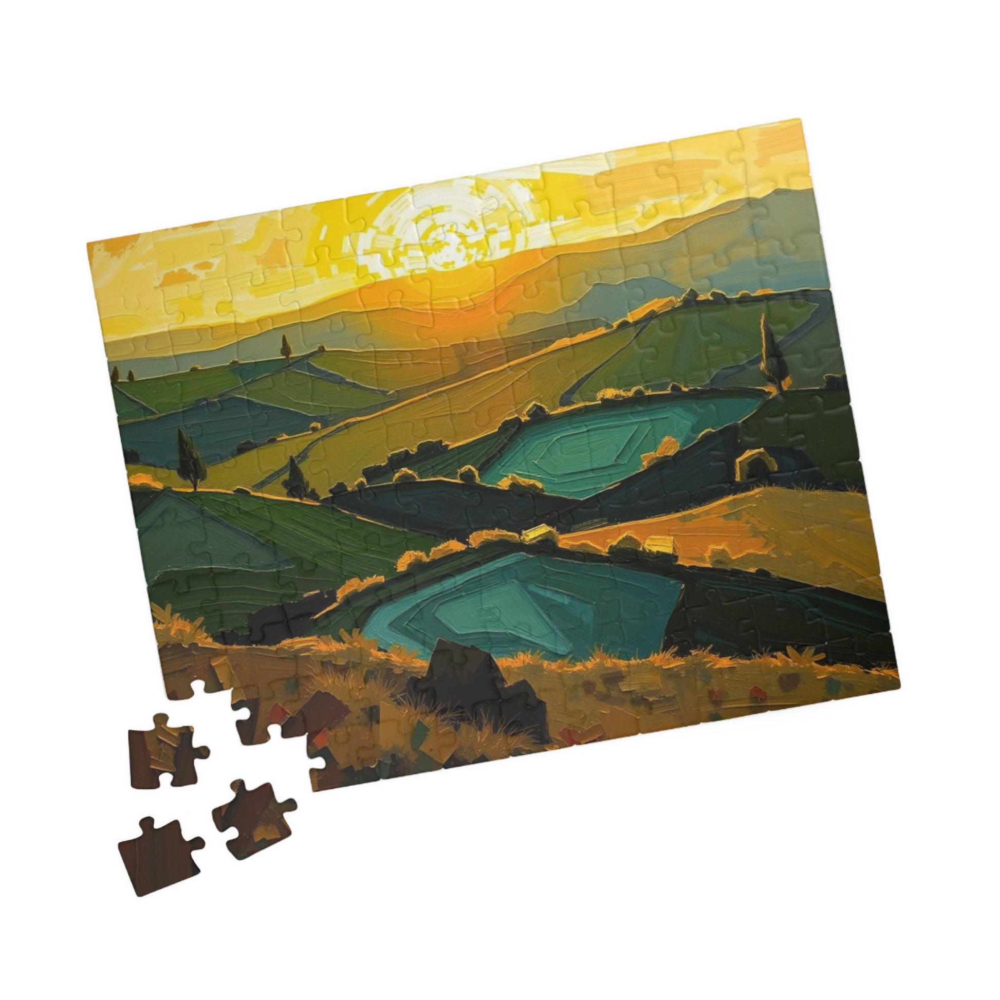 Scenic Abstract Landscape Puzzle, Colorful Nature Art Puzzle for Adults Puzzle The Puzzle Chest