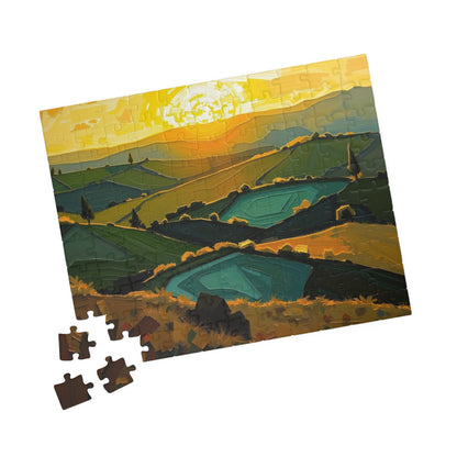 Scenic Abstract Landscape Puzzle, Colorful Nature Art Puzzle for Adults Puzzle The Puzzle Chest