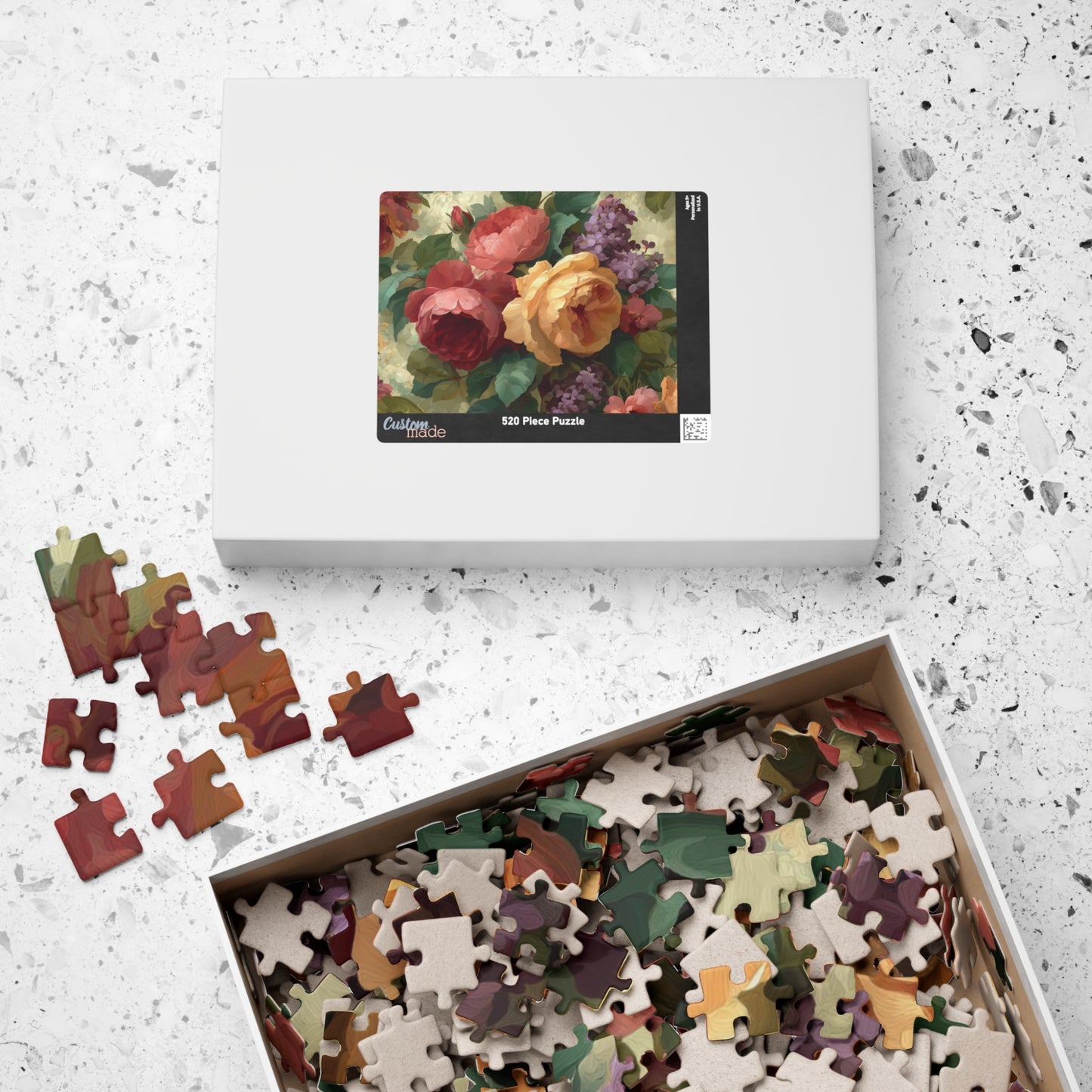 Floral Vintage Roses Jigsaw Puzzle