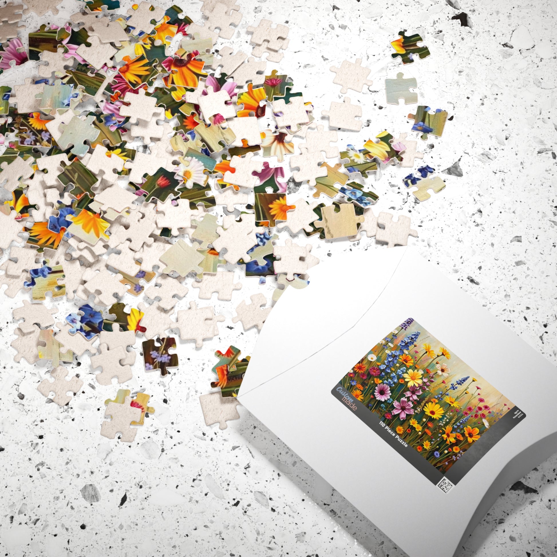 Vibrant Floral Puzzle, Flower Jigsaw Game for Adults Seniors, Family Fun Solo Activity, Mindfulness Gift for Nature Lovers Puzzle Fans Puzzle The Puzzle Chest