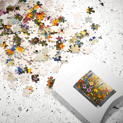 Vibrant Floral Puzzle, Flower Jigsaw Game for Adults Seniors, Family Fun Solo Activity, Mindfulness Gift for Nature Lovers Puzzle Fans Puzzle The Puzzle Chest